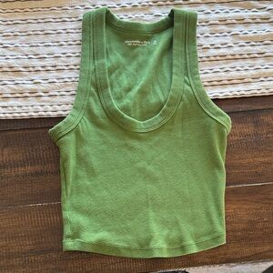 Abercrombie & Fitch Bright Green Ribbed Tank